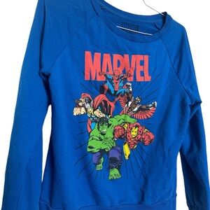 Marvel Blue Graphic Sweatshirt